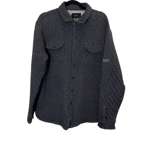Quince Men’s Charcoal Quilted Snap Front Jacket/Shacket Sz XL